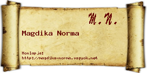 Magdika Norma névjegykártya